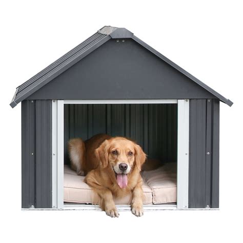 metal dog house feet|insulated dog house for sale.